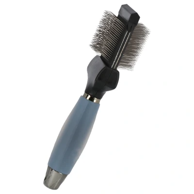 Afbeelding van Beaubeau Slickerborstel Dubbelzijdig Softgrip Verzorging 21.5x7 cm Large
