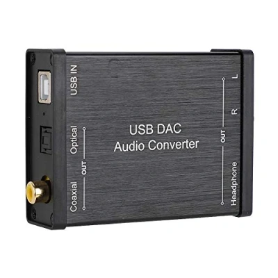 Afbeelding van ASHATA USB DAC Audio Converter, GV 023 Digitaal naar analoog Converter Geluidskaart voor Windows 10/8.1/8/7 / Vista/XP/voor Mac OS X/Windows 2000