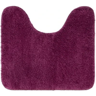 Afbeelding van Brandsseller WC mat 45x50 cm met uitsparing van zachte microvezelstof antislip badmat voor toilet paars