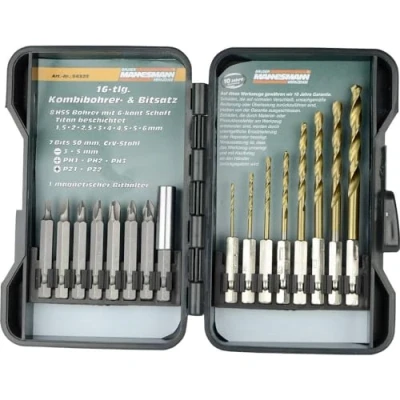 Afbeelding van Brüder Mannesmann Boor en bitset 16 dlg (Hobby) 54325
