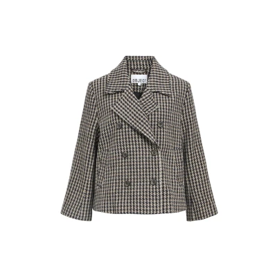 Afbeelding van OBJECT Tussenjas &#039;Keily&#039; beige / zwart wit