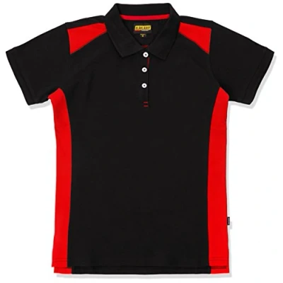 Afbeelding van Blaklader Dames poloshirt piqué 3390 1050 Zwart/Rood