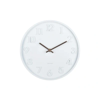 Afbeelding van Karlsson Wandklok Calma Mat wit 3.8x30x30cm Scandinavisch