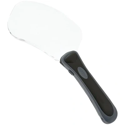 Afbeelding van Carson Lighted RimFree 2x handloep met led, ergonomische handgreep en lens in rechthoekig formaat (RM 77)
