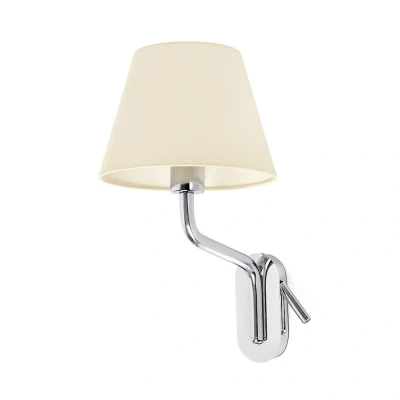 Afbeelding van Faro Lighting Eterna Leeslamp Wandlamp Chroom, E27