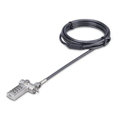 Afbeelding van StarTech.com UNIVC4D LAPTOP LOCK kabelslot Zwart, Zilver 2 m