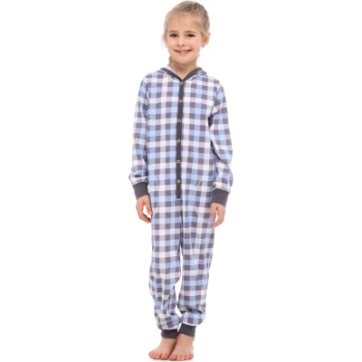Afbeelding van Merry Style Kinder Pyjama ronde hals lange mouwen broek met zakken Katoen MS MS10 223 PJ Graphite Kariert 122 128