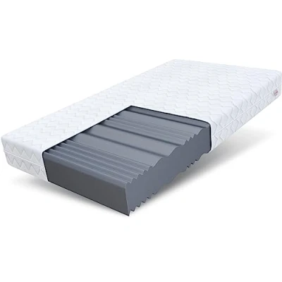 Afbeelding van FDM Comfort Plus schuimmatras 180x200 cm hoogte 16 7 zone matras koud H3 Oeko Tex schuim Geschikt voor mensen met een allergie Afneembare hoes Wit.