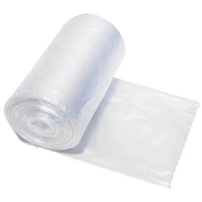 Afbeelding van vuilniszak HDPE, 0,16 micron, ft 39 x 49 cm, 10 l, transparant, rol van 50 stuks