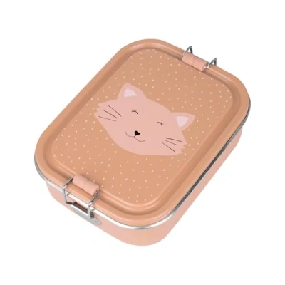 Afbeelding van Trixie rvs broodtrommel mrs. cat 800 ml