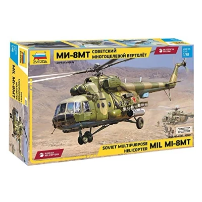 Afbeelding van 1:48 Zvezda 4828 Soviet multipurpose helicopter Mil Mi 8MT Hip H Plastic Modelbouwpakket