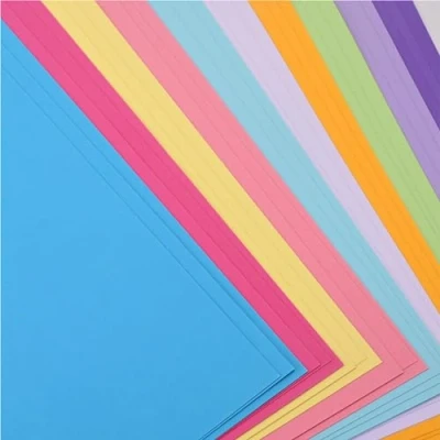 Afbeelding van 5 x 100 vellen pastelpapier gekleurd papier 230 g/m² A4 kopieerpapier printpapier kleurrijk om te knutselen en ontwerpen knutselpapier, karton