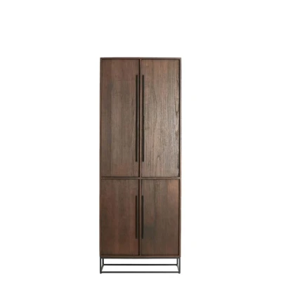 Afbeelding van Light &amp; Living Lilian wandkast 75x40x200 cm donkerbruin Hout