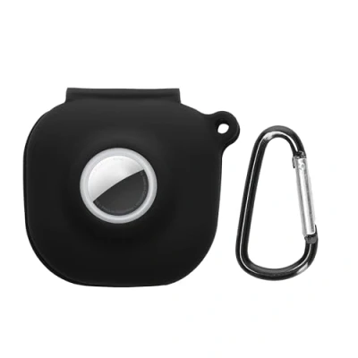 Afbeelding van kwmobile oordopjes case geschikt voor Beats Fit Pro hoesje Oortjes cover met AirTag houder in ear koptelefoon hoes Silicone zwart