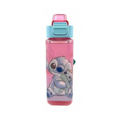 Afbeelding van My sweety pop Drinkfles Kunststof Voor kinderen Kleuterschool School Vakantie Maaltijden 20 cm meisjes 500 ml Hydratatie Cadeau idee (Stitch Roze/Blauw)