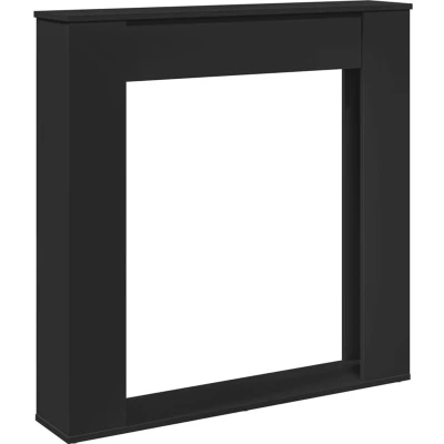 Afbeelding van vidaXL Haardombouw 100x20x100 cm bewerkt hout zwart