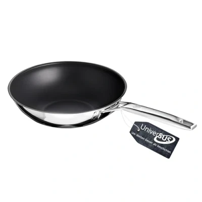 Afbeelding van Schulte Ufer Wokpan ASTRAL met UniverSUS oppervlaktestructuur, 64455 28, roestvrij staal, 28 cm
