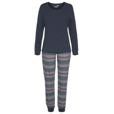 Afbeelding van Lascana Pyjama, Dames, Maat: 32/34, Navy