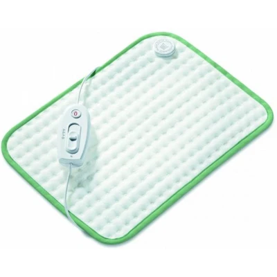 Afbeelding van Beurer Elektrisch Warmtekussen 44 x 33 cm HK Comfort BASIC1 3 Warmtestanden Snelle opwarming Automatische uitschakeling Wit/groen