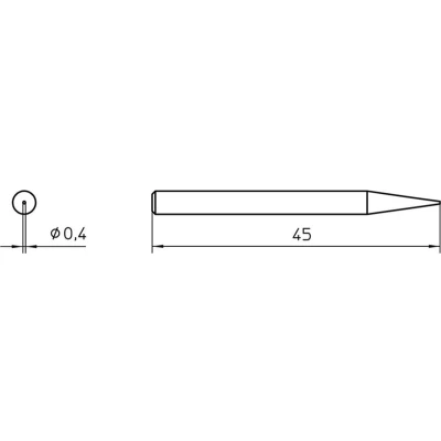Afbeelding van Weller 4SPI15210 1 soldeerpunt Naaldvorm Grootte 0.4 mm Inhoud: stuk(s)