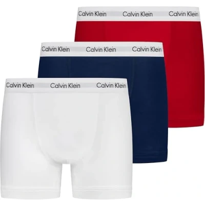 Afbeelding van Calvin Klein heren Onderbroek 3P Trunk,meerkleurig (wit/rood/pyro blue),M