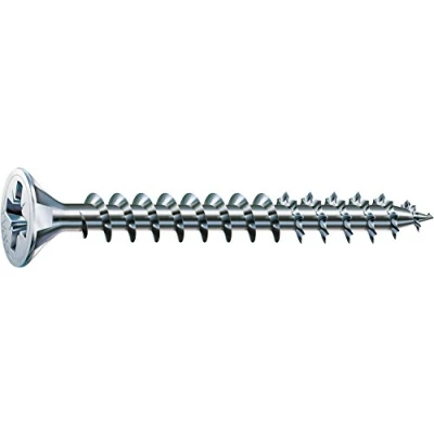 Afbeelding van SPAX universele schroef, 4,0 x 15 mm, 1000 stuks, kruiskop Z2, verzonken kop, volledige schroefdraad, 4CUT, WIROX A3J, blank verzinkt, 1081010400155