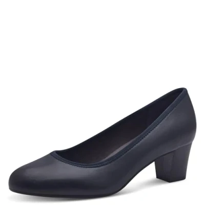 Afbeelding van Jana Damespumps kleine hak veganistisch, Donkerblauw, 36 EU