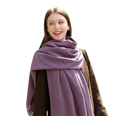 Afbeelding van MASADA Dames Winter Sjaal warme en zachte XXL 200 x 70 cm Paars