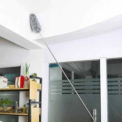 Afbeelding van Telescopische Veer Dusters Uitschuifbare Cobweb Duster met Pole Microfiber voor het reinigen Hoge Plafond Fans, Blinds, Cobweb, Auto&#039;s normaal