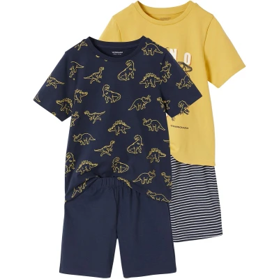 Afbeelding van Vertbaudet Set van 2 pyjashorts met dinosaurus voor jongens
