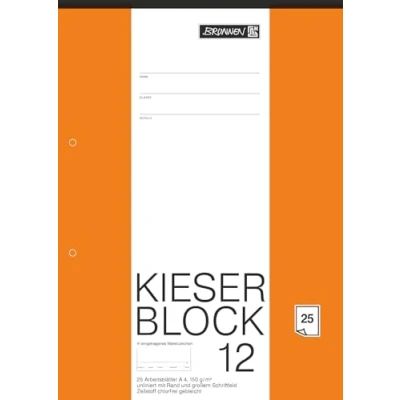 Afbeelding van Brunnen 1042237 KIESER tekenblok (A4, 25 vellen, blanco, met rand, geperforeerd, 150 g/m²)