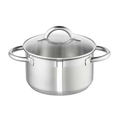 Afbeelding van Schulte Ufer Vleespan Loop, 20cm, ca. 3,5 l, met glazen deksel, 18/10 staal
