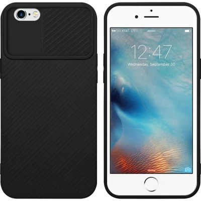 Afbeelding van Cadorabo Hoesje geschikt voor Apple iPhone 6 / 6S in Bonbon Zwart Beschermhoes TPU silicone Case Cover