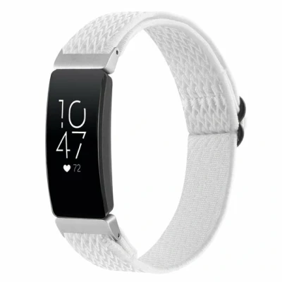 Afbeelding van FitBit Inspire 2 Elastische solo loop nylon bandje Wit
