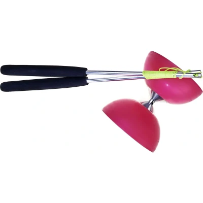 Afbeelding van Acrobat diabolo 105 rubber aluminium 12 x 10,5 cm roze