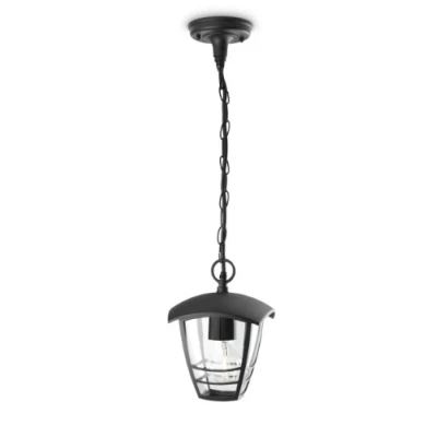Afbeelding van Philips Creek Plafondlamp voor Buiten Inclusief Lichtbron 60 W IP67 Weerbestendig Zwart