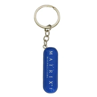 Afbeelding van Pyramid International The Matrix 3D sleutelhanger (rood en blauw pilontwerp), ritssluiting of rugzak charme, sleutelhangers voor mannen, vrouwen officiële merchandise, Nc, Eén maat, Informeel