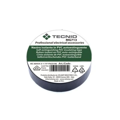 Afbeelding van PVC Insulation Tape 0.13mm Thickness 25mm x 25m black VDE Certified Waterproof Heat Resistant Self Adhesive Perfect for repairing bonding electrical work
