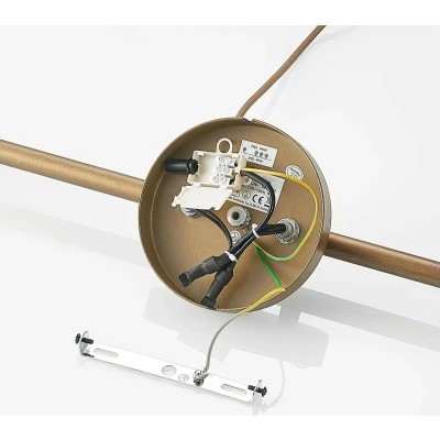Afbeelding van Lindby hanglamp 3 lichts ijzer H: 38 cm E27 messing