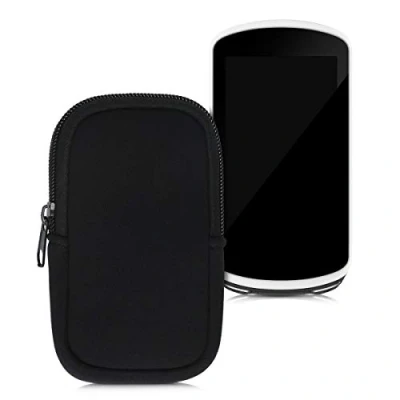Afbeelding van kwmobile Tas geschikt voor Garmin Edge 1030 / Plus 1000 Hoes Fiets GPS Van neopreen Hoesje fietsnavigatie in zwart.