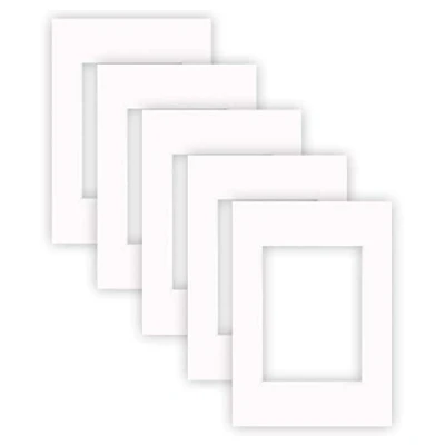 Afbeelding van nielsen Conservation Passepartout karton 1,5 mm set van 5 buitenformaat 21x29,7 cm (DIN A4) voor beeldformaat 13x18 zuiver wit (lichtwit) glad oppervlak