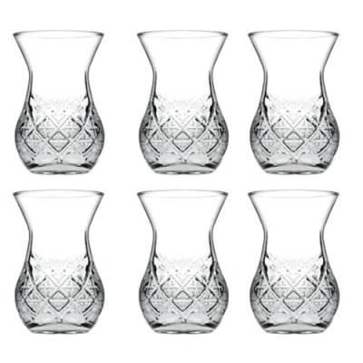 Afbeelding van Pasabahce Timeless Turkse Theeglazen/Cay Bardagi Set van 6 155ml