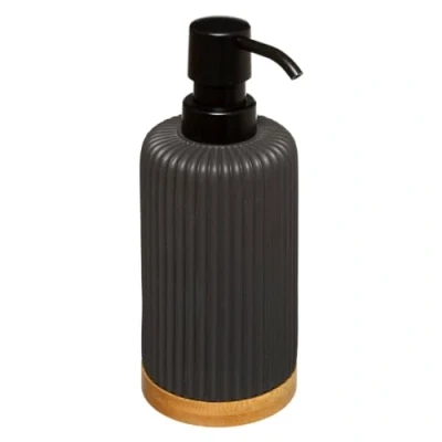Afbeelding van 5Five Zeeppompje van kunststeen antraciet 270 ml zeepdispenser