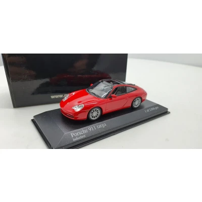 Afbeelding van Minichamps Porsche 911 Targa 1:43 2001 Rood Modelauto Schaalmodel Model auto Miniatuurautos Miniatuur