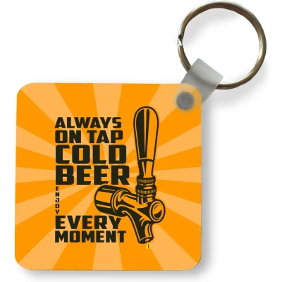 Afbeelding van Sleutelhanger Uitdeelcadeautjes Mancave Bier Biertap Vintage Plastic Vaderdag cadeau Geschenk Cadeautje voor hem Tip Mannen