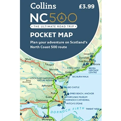 Afbeelding van NC500 Pocket Map: Plan Your Adventure on Scotland’s North Coast 500 Route Official Map