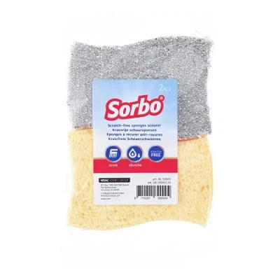 Afbeelding van 2 Stuks Sorbo krasvrije schuursponsjes