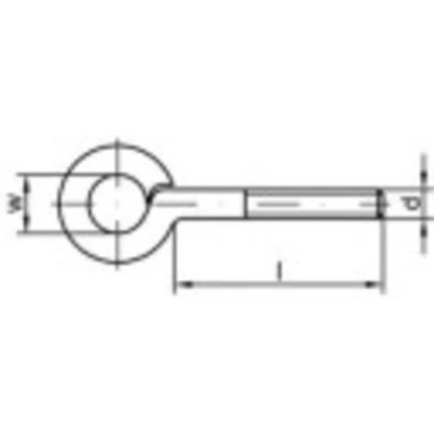 Afbeelding van TOOLCRAFT Schroefogen type 48 (Ø x l) 6 mm 10 Galvanisch verzinkt staal M4 100 stuk(s)