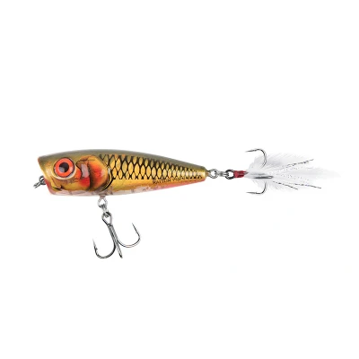 Afbeelding van Salmo Rattlin Pop 7cm Surface Clear Golden Prey (incl. rattles) Popper