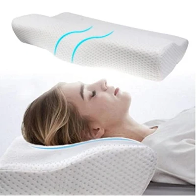 Afbeelding van OrtoPrime Visco elastisch nekkussen voor comfort, orthopedisch kussen, geheugeneffect, aanpasbaar, ergonomisch voorkomt nekpijn